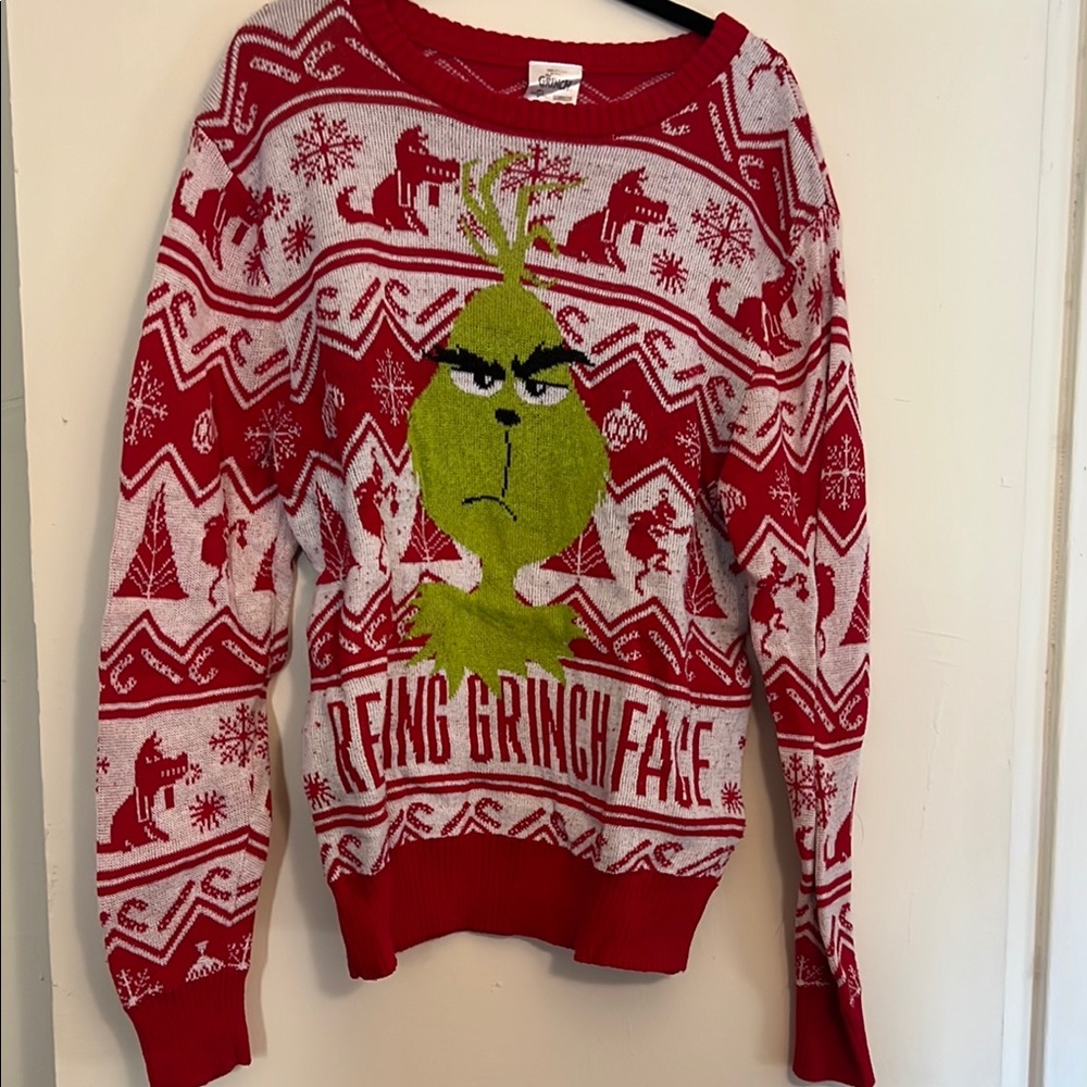 Dr. Seuss Grinch Christmas Sweater - Red & Green